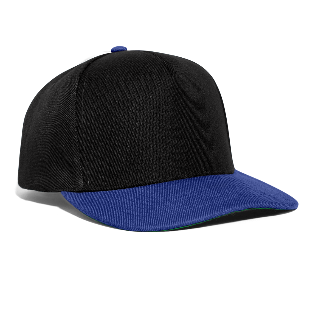 Snapback Cap - Schwarz/Königsblau