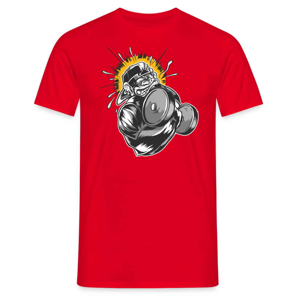 Monkey Kurzhantel - Herren Premiumshirt - Rot