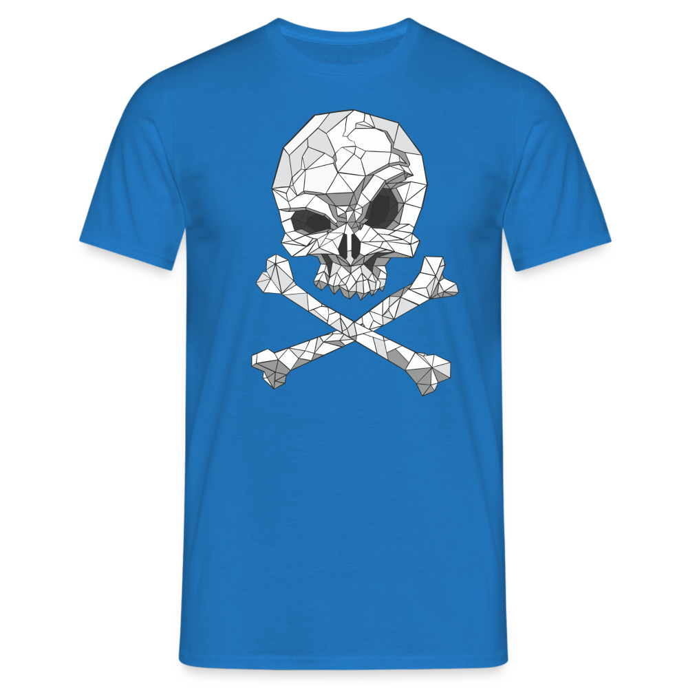 Polygonales Totenkopf - Herren Premiumshirt - Royalblau