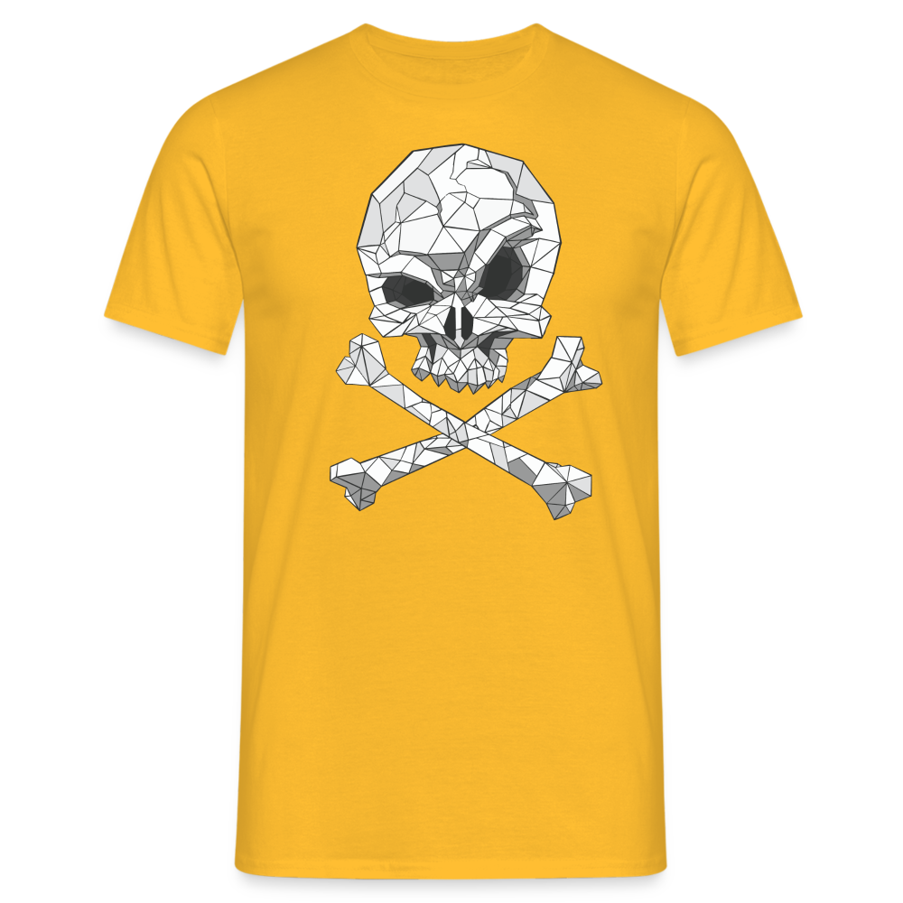 Polygonales Totenkopf - Herren Premiumshirt - Gelb