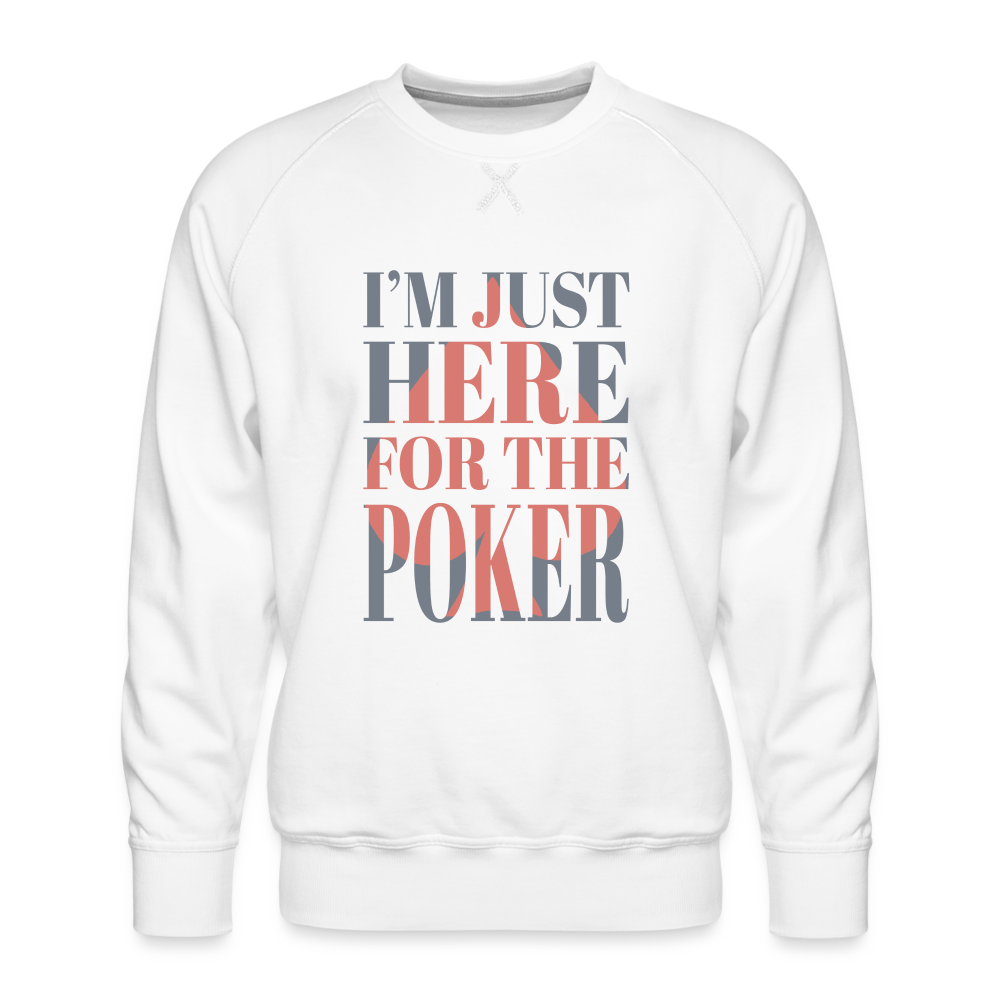 Poker - Herren Premium Sweatshirt - weiß