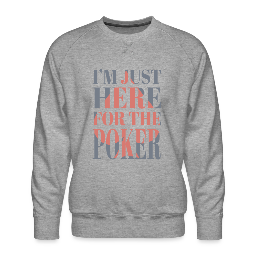 Poker - Herren Premium Sweatshirt - Grau meliert