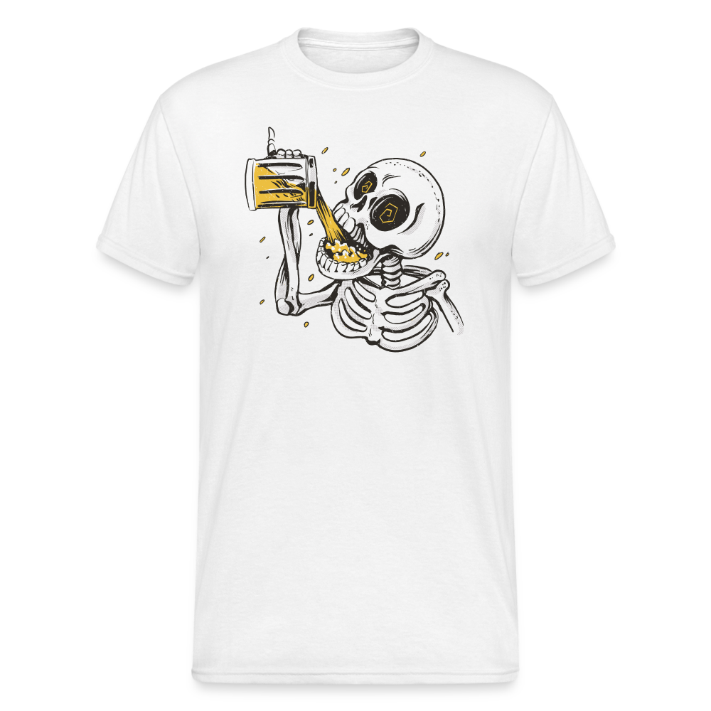 Skelett - Bier - Herren Premiumshirt - weiß
