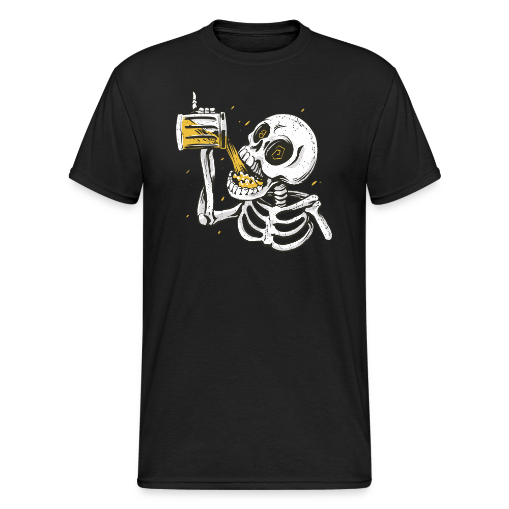 Skelett - Bier - Herren Premiumshirt - Schwarz