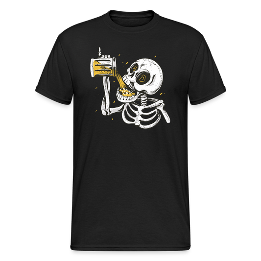 Skelett - Bier - Herren Premiumshirt - Schwarz