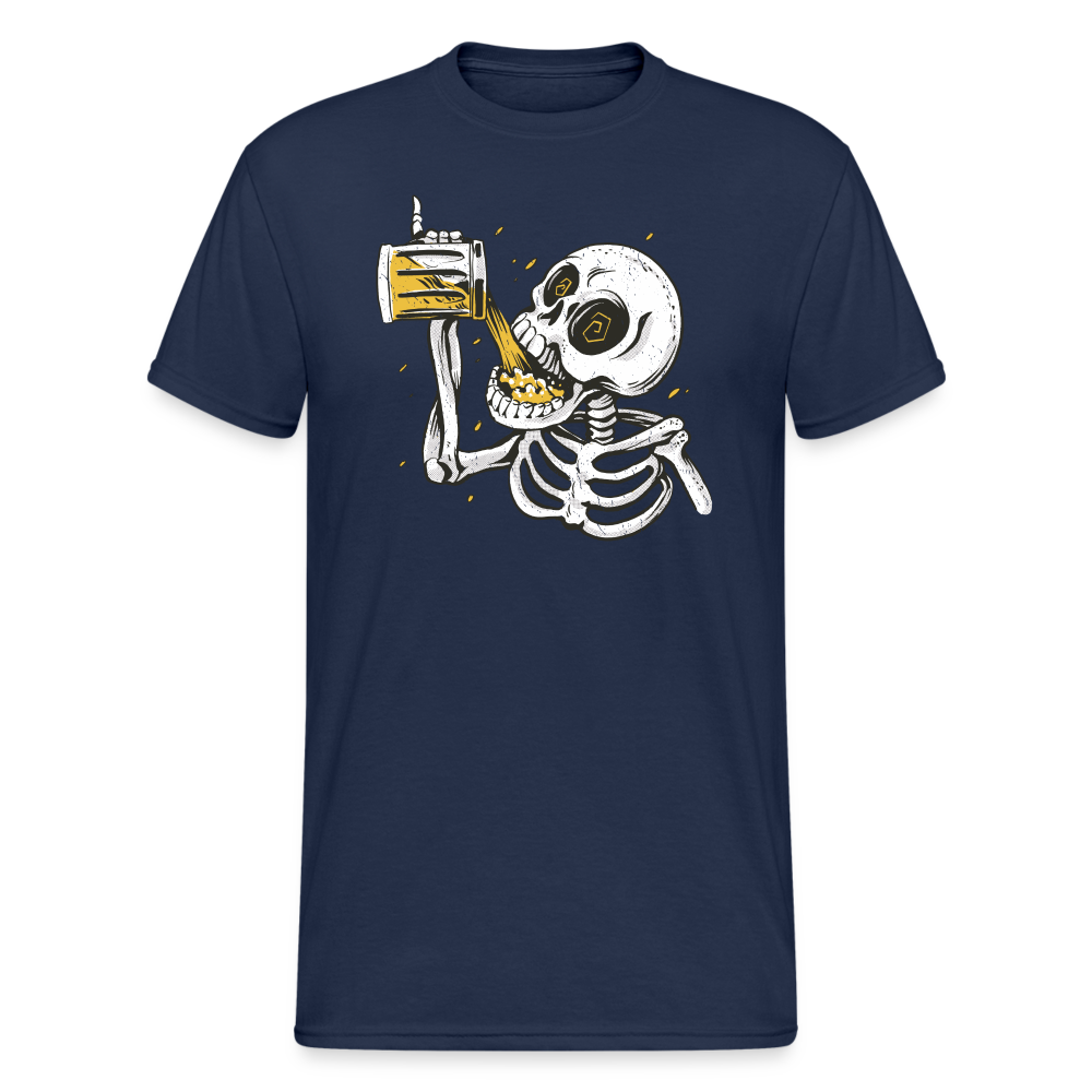 Skelett - Bier - Herren Premiumshirt - Navy