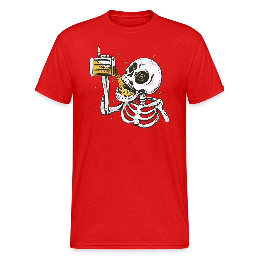 Skelett - Bier - Herren Premiumshirt - Rot