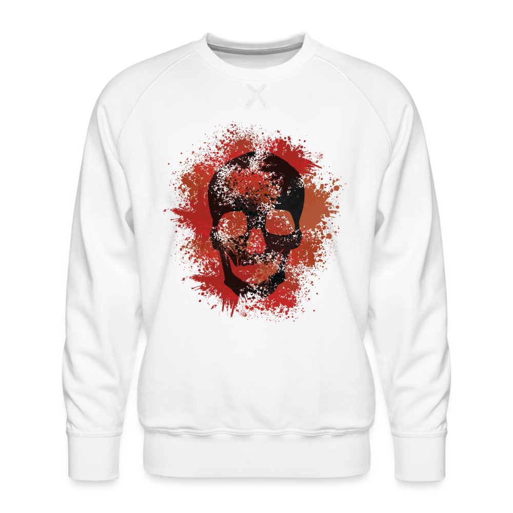 Grunge skull - Herren Premium Sweatshirt - weiß