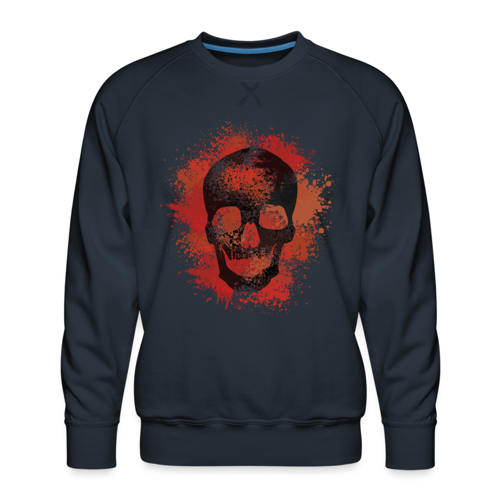 Grunge skull - Herren Premium Sweatshirt - Navy