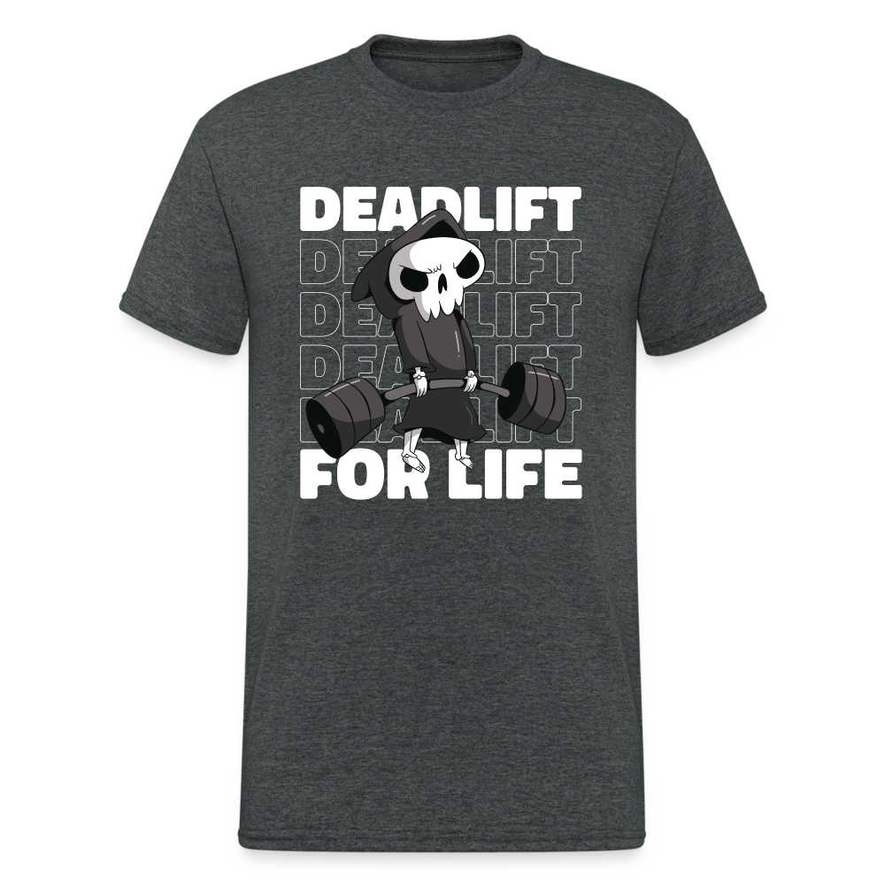 Deadlift for life - Herren Premiumshirt - Dunkelgrau meliert