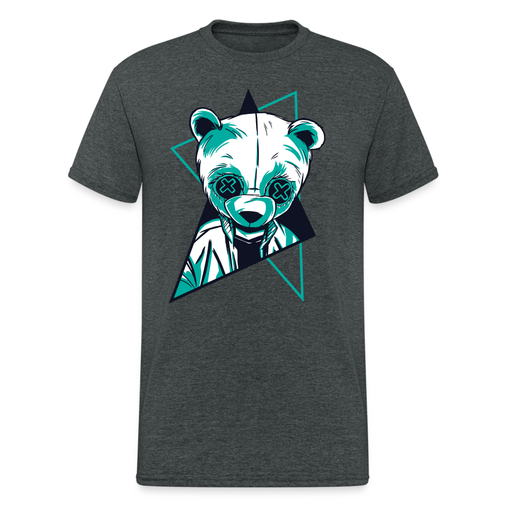 Panda - Herren Premiumshirt - Dunkelgrau meliert
