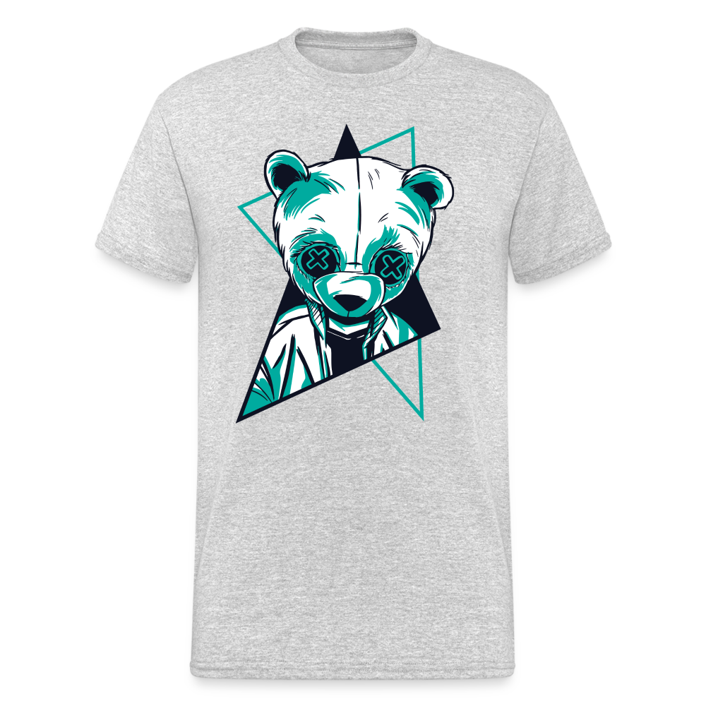 Panda - Herren Premiumshirt - Grau meliert