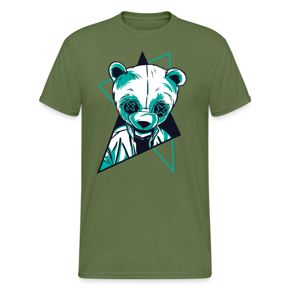 Panda - Herren Premiumshirt - Militärgrün