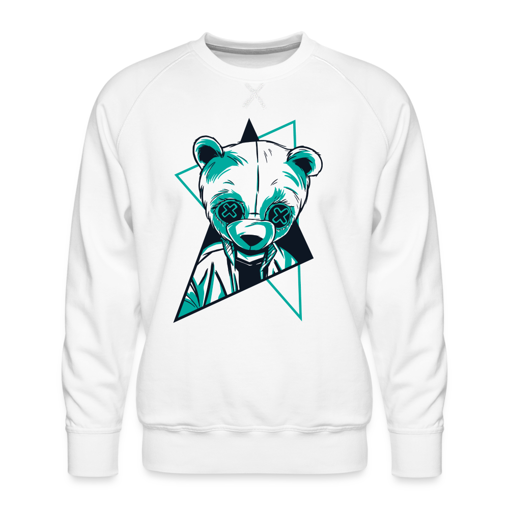Panda - Herren Premium Sweatshirt - weiß