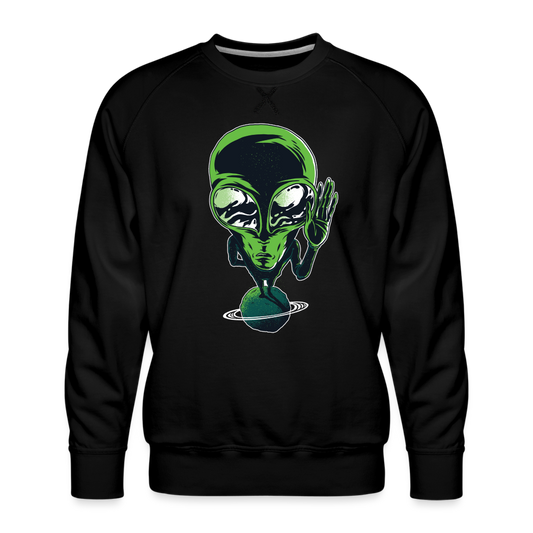Alien on planet - Herren Premium Sweatshirt - Schwarz