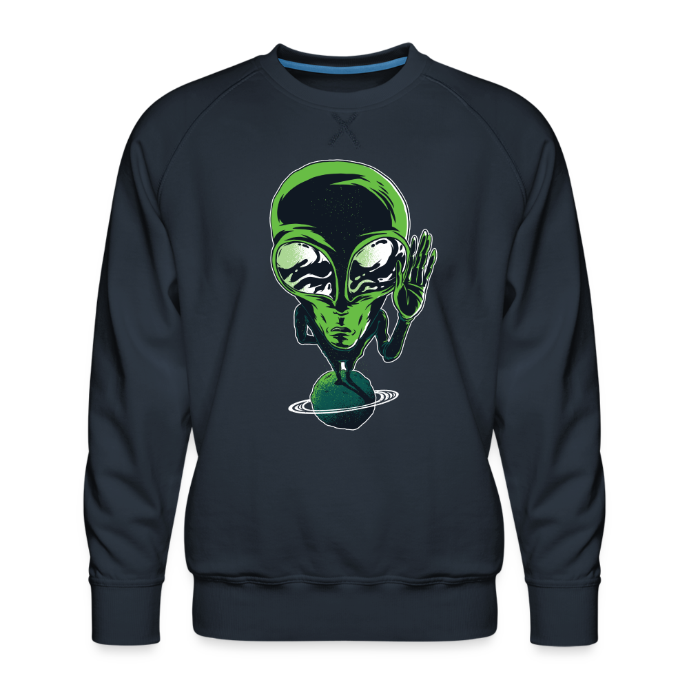 Alien on planet - Herren Premium Sweatshirt - Navy