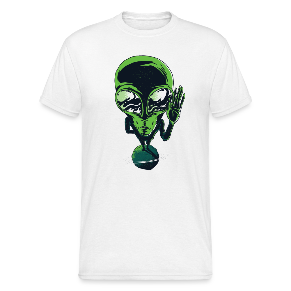 Alien on planet - Herren Premiumshirt - weiß