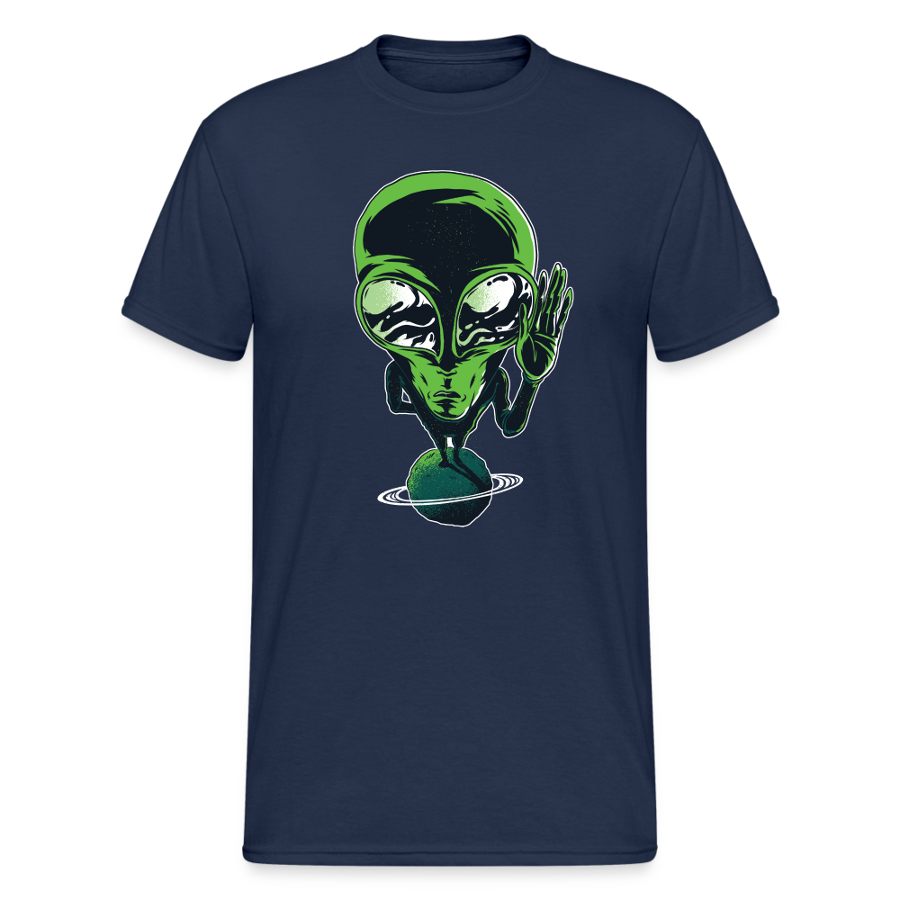 Alien on planet - Herren Premiumshirt - Navy