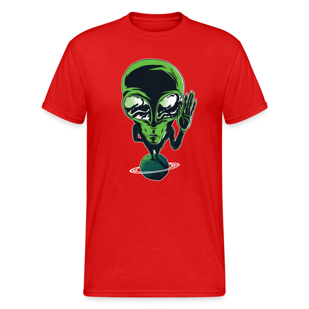 Alien on planet - Herren Premiumshirt - Rot