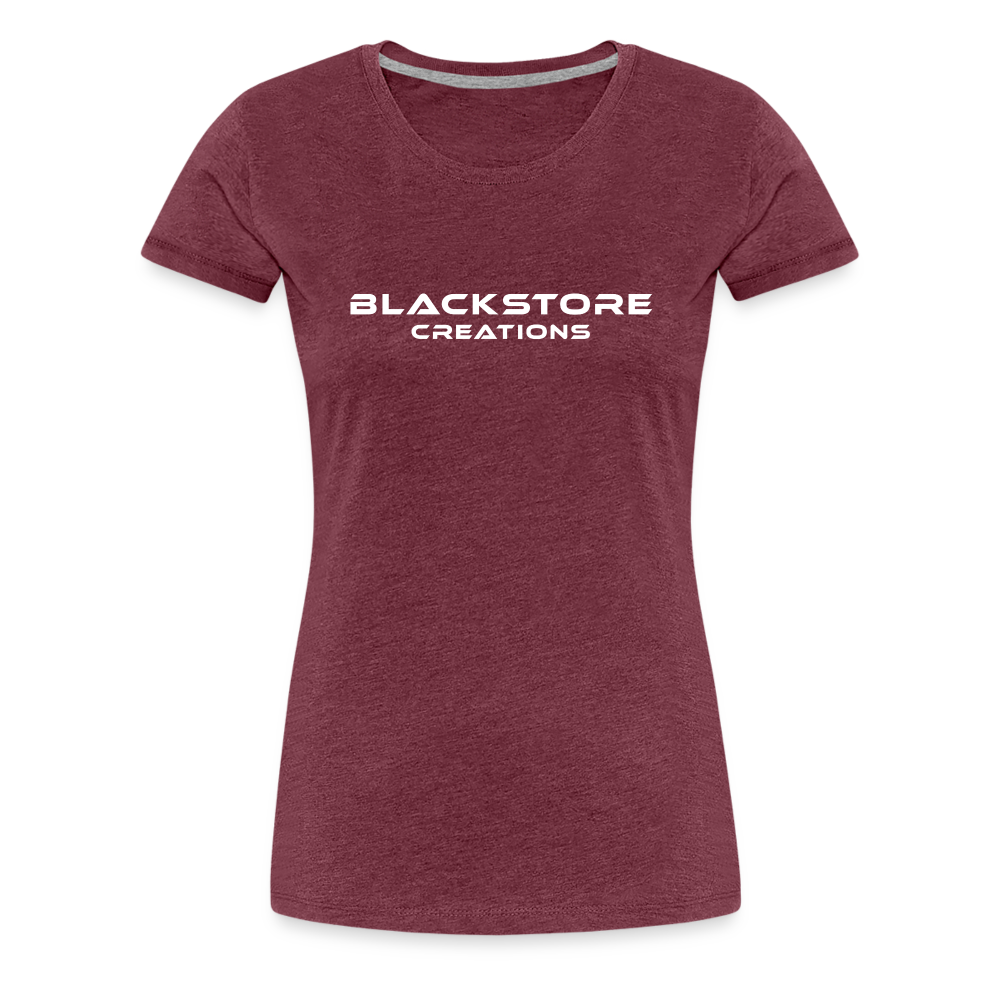 BLACKSTORE CREATIONS - Frauen Premiumshirt - Bordeauxrot meliert