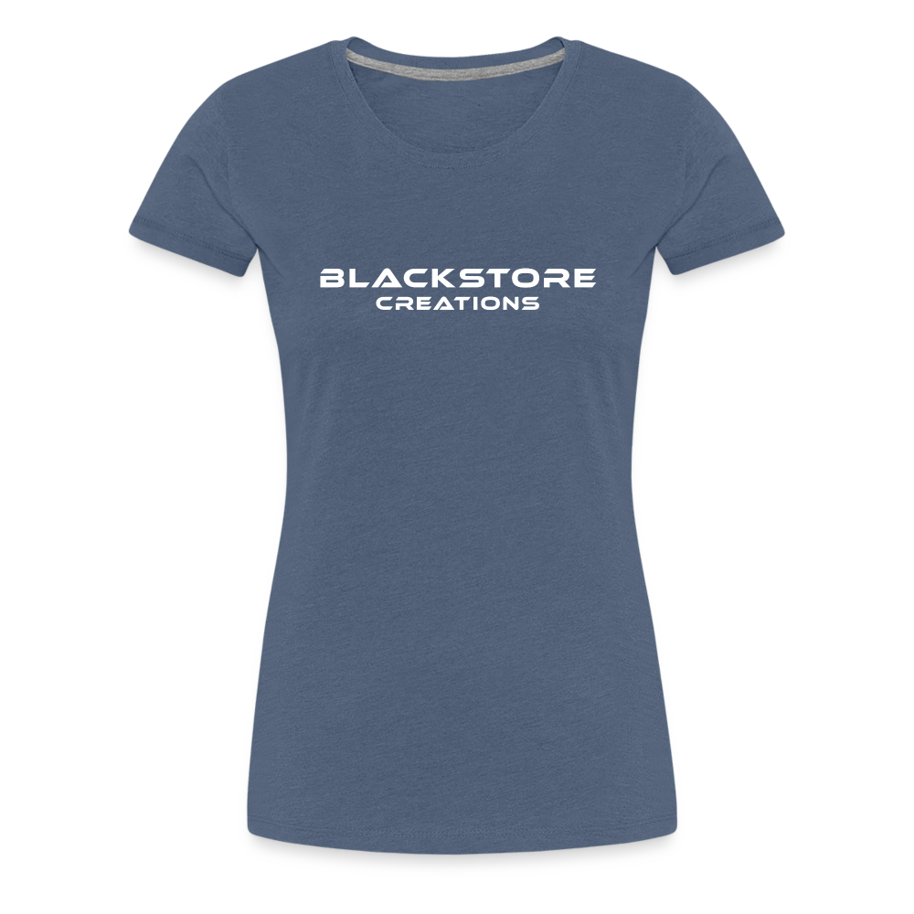 BLACKSTORE CREATIONS - Frauen Premiumshirt - Blau meliert