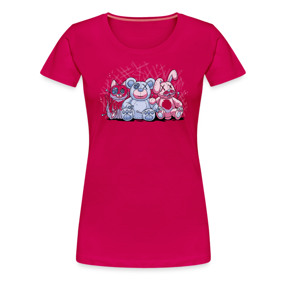 Plüschtier Gothic - Frauen Premiumshirt - dunkles Pink