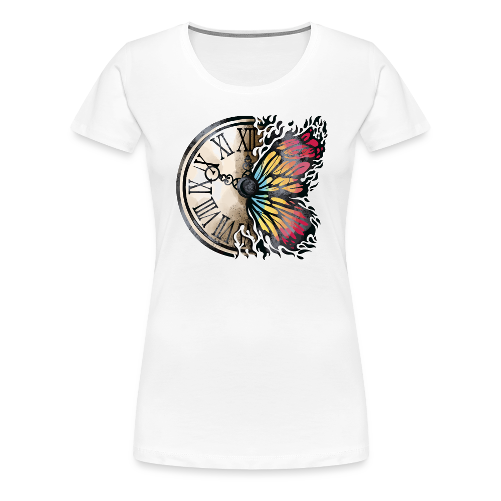 Time for butterflies - Frauen Premiumshirt - weiß