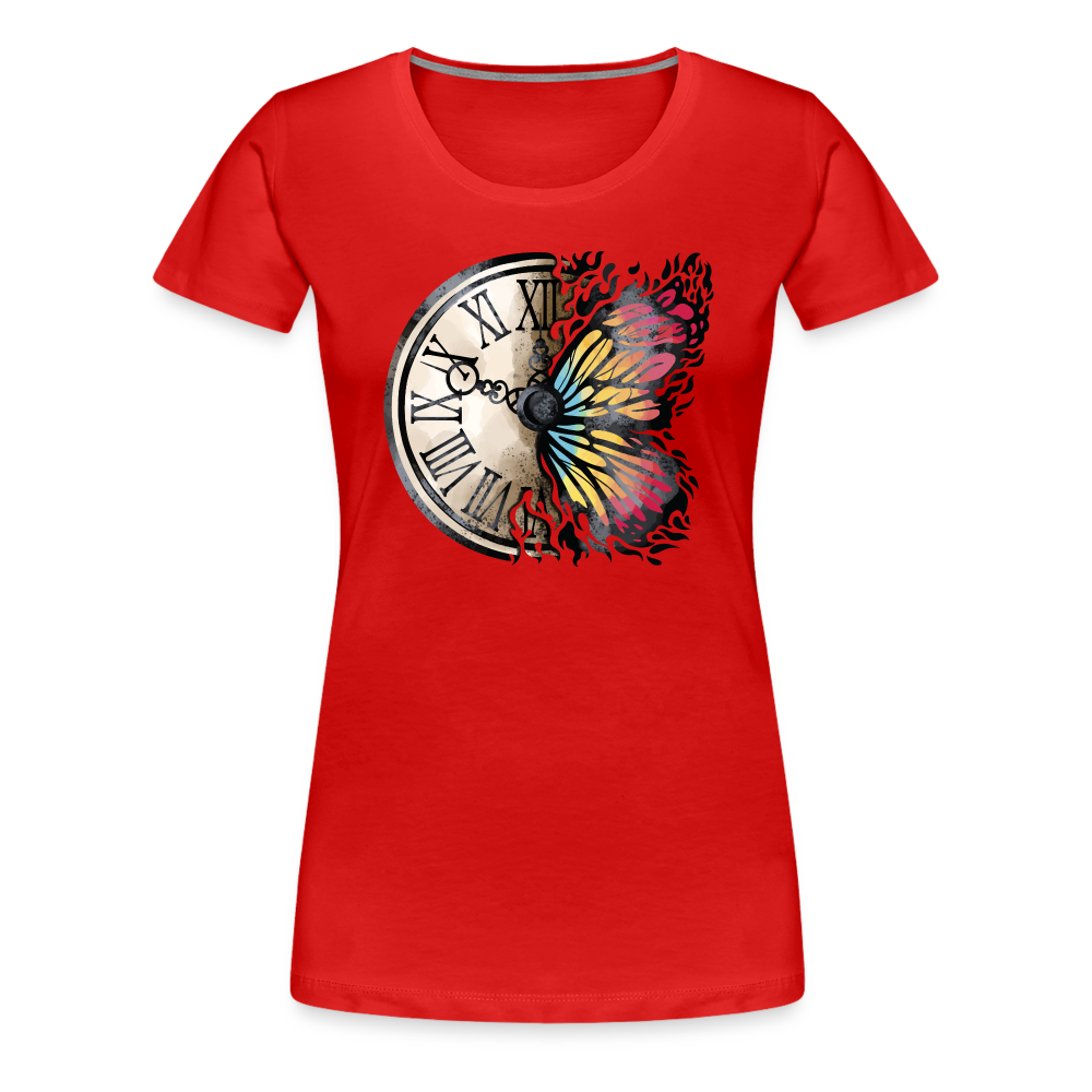 Time for butterflies - Frauen Premiumshirt - Rot