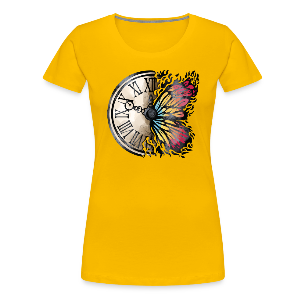 Time for butterflies - Frauen Premiumshirt - Sonnengelb