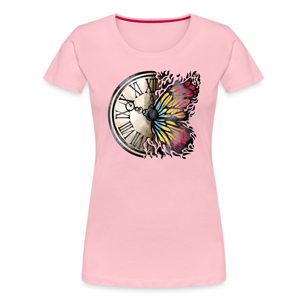 Time for butterflies - Frauen Premiumshirt - Hellrosa