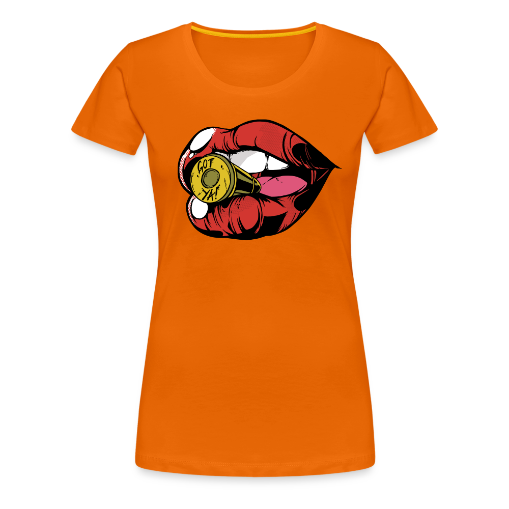 Lipstick Kiss - Frauen Premiumshirt - Orange
