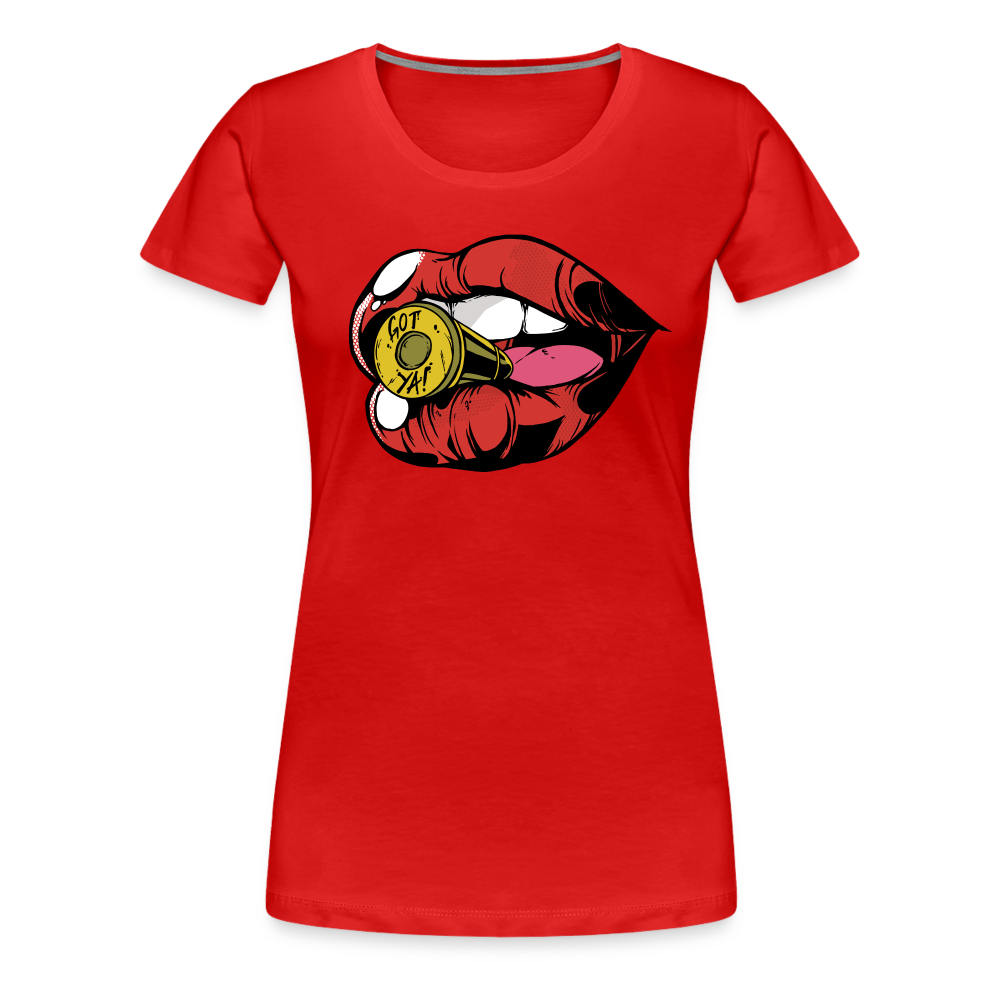 Lipstick Kiss - Frauen Premiumshirt - Rot