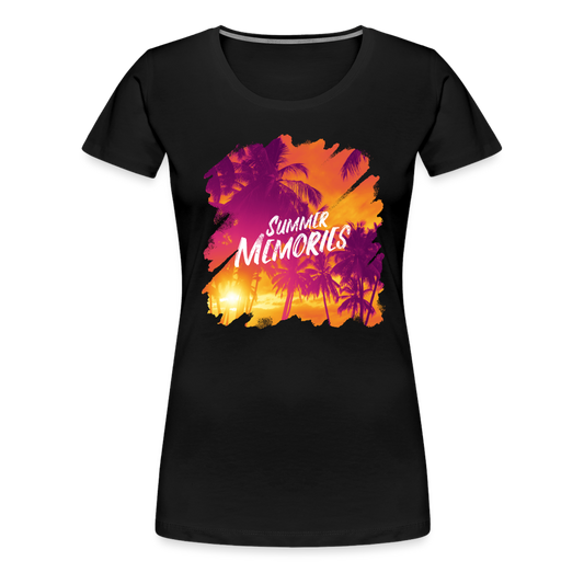 Summer Memories - Frauen Premiumshirt - Schwarz