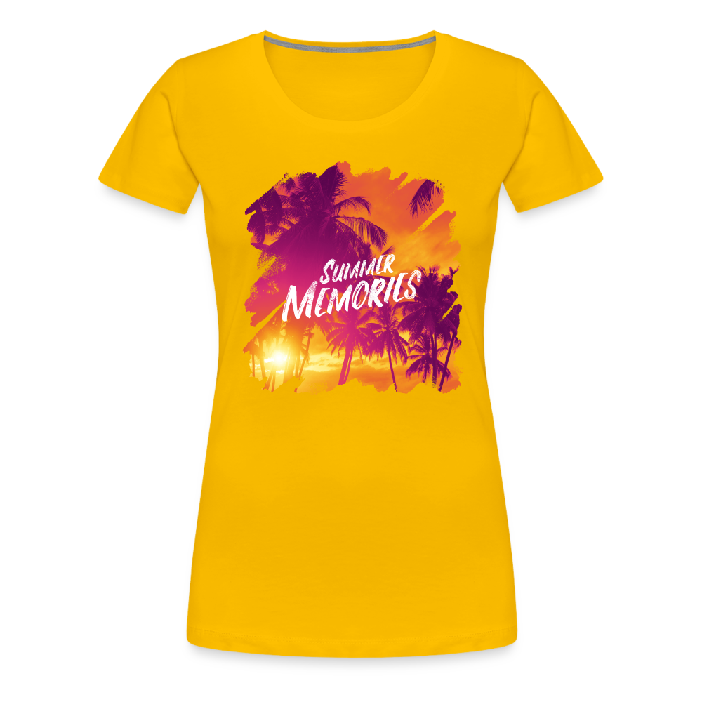 Summer Memories - Frauen Premiumshirt - Sonnengelb