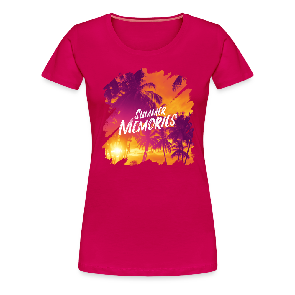 Summer Memories - Frauen Premiumshirt - dunkles Pink