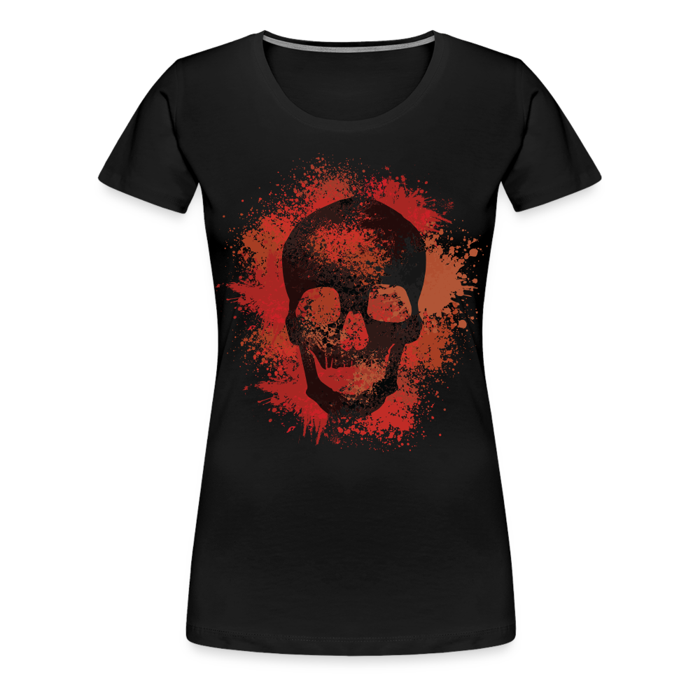 Grunge Skull - Frauen Premiumshirt - Schwarz