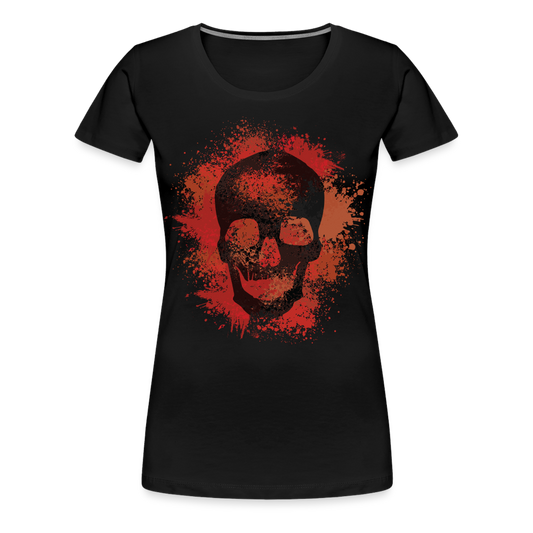 Grunge Skull - Frauen Premiumshirt - Schwarz