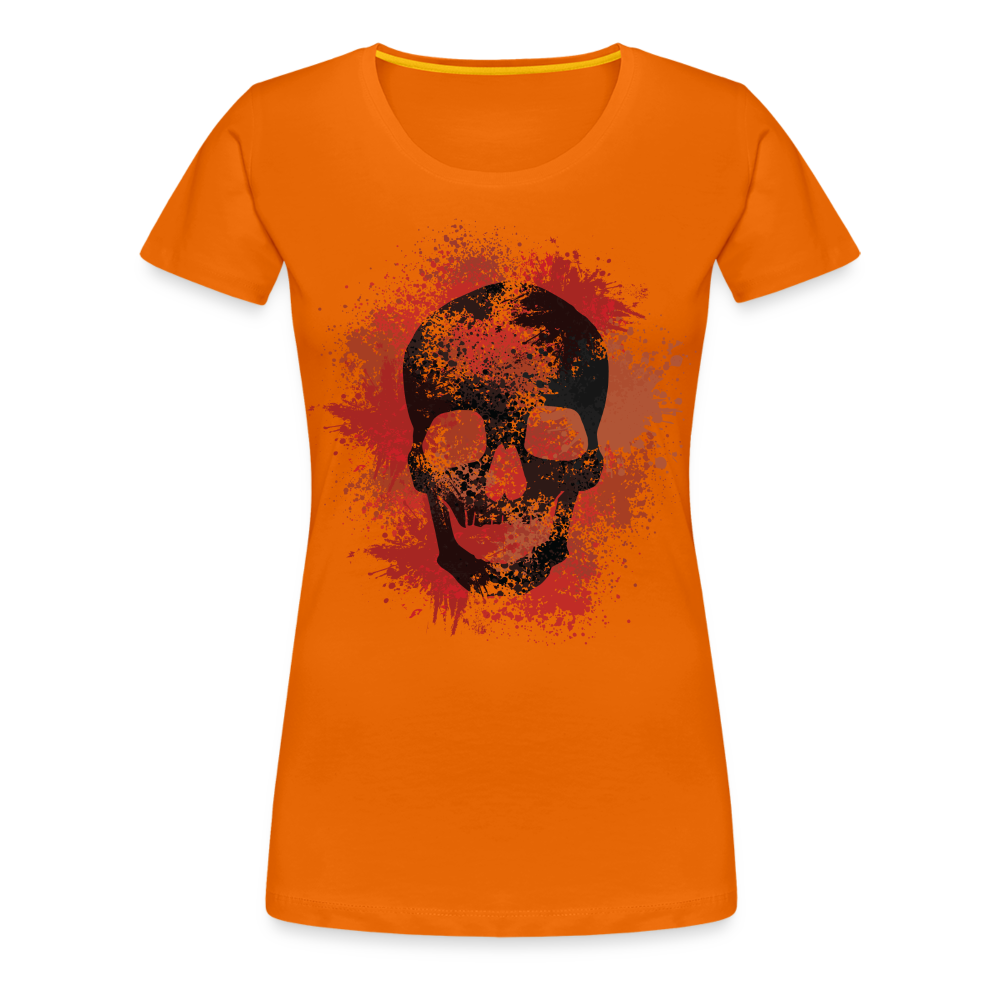 Grunge Skull - Frauen Premiumshirt - Orange
