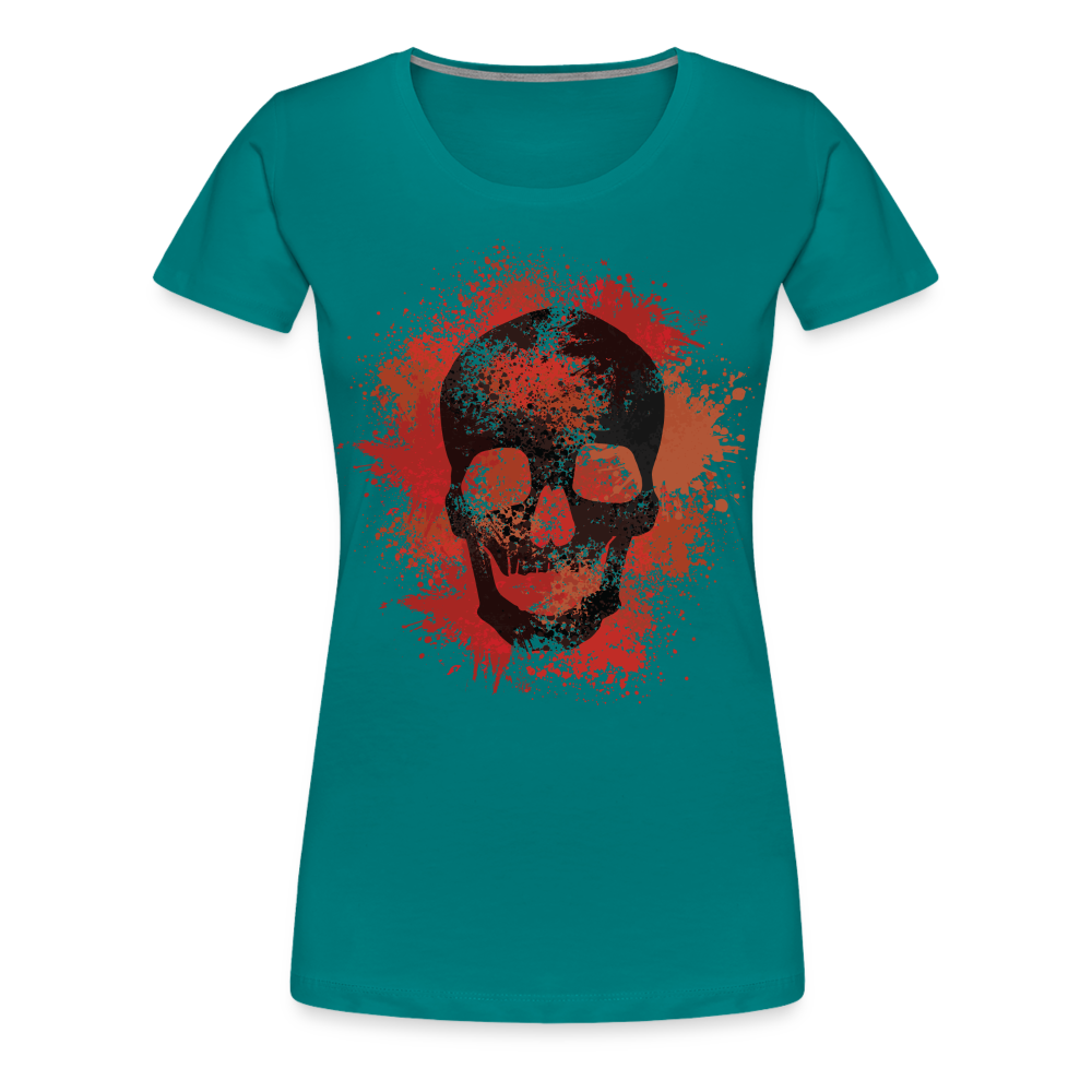 Grunge Skull - Frauen Premiumshirt - Divablau