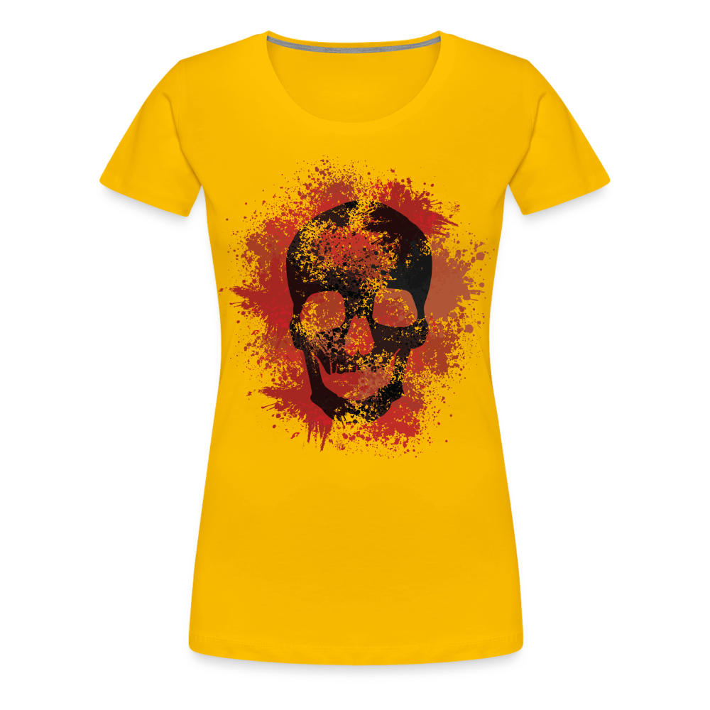 Grunge Skull - Frauen Premiumshirt - Sonnengelb