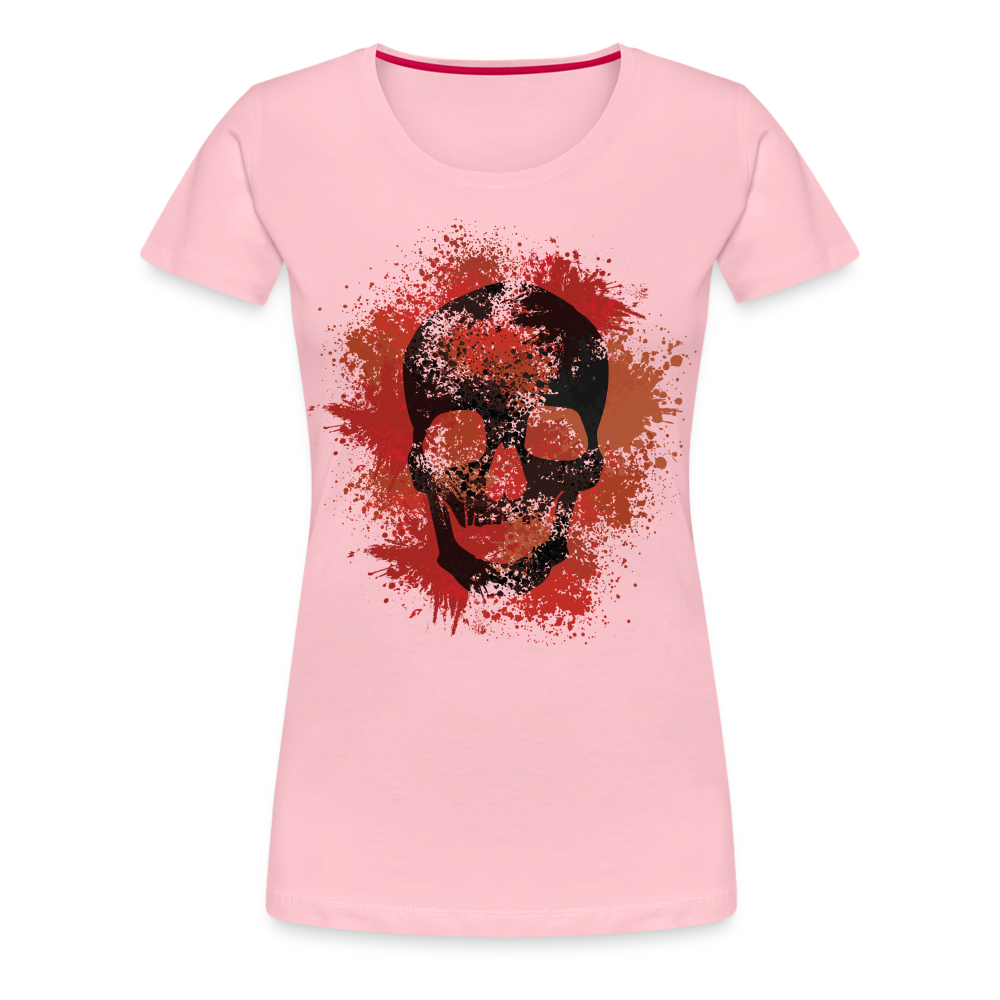 Grunge Skull - Frauen Premiumshirt - Hellrosa