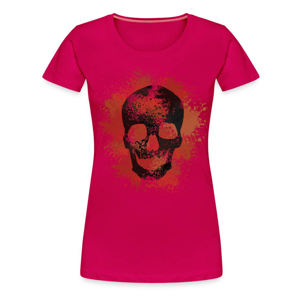 Grunge Skull - Frauen Premiumshirt - dunkles Pink