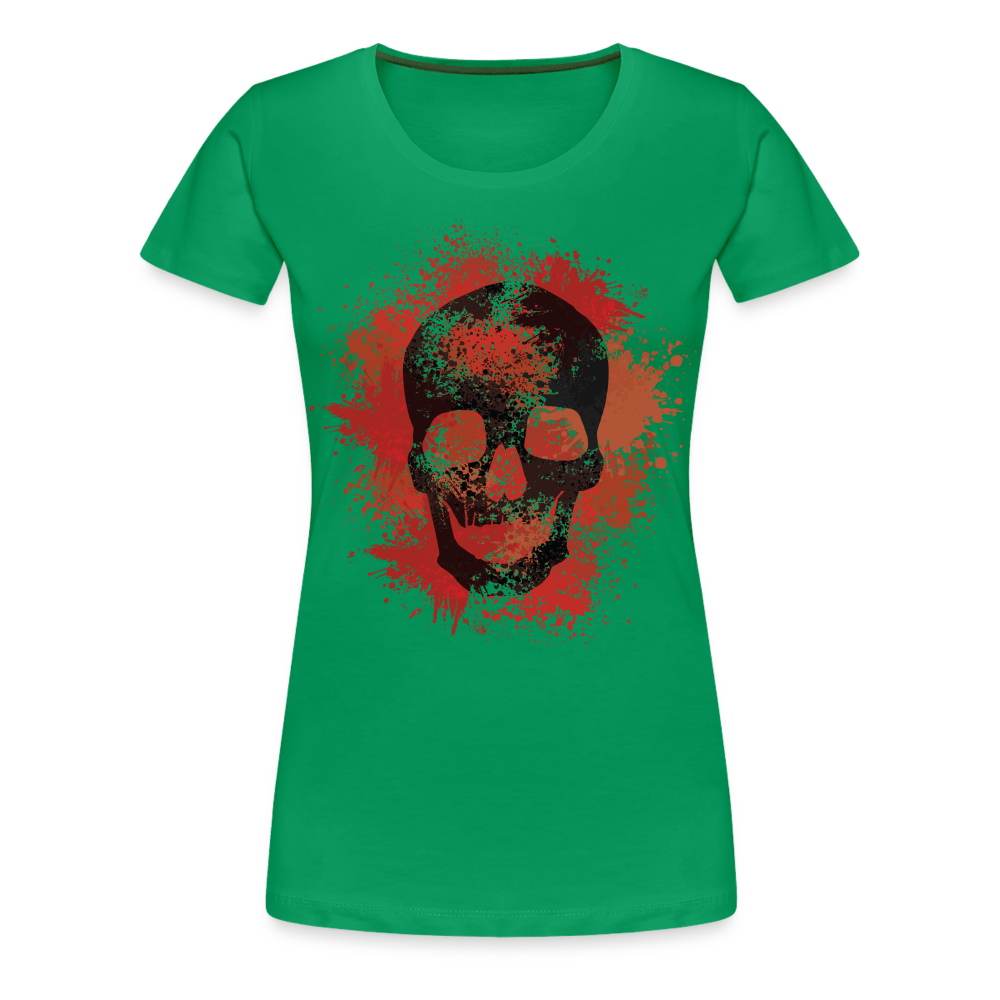 Grunge Skull - Frauen Premiumshirt - Kelly Green