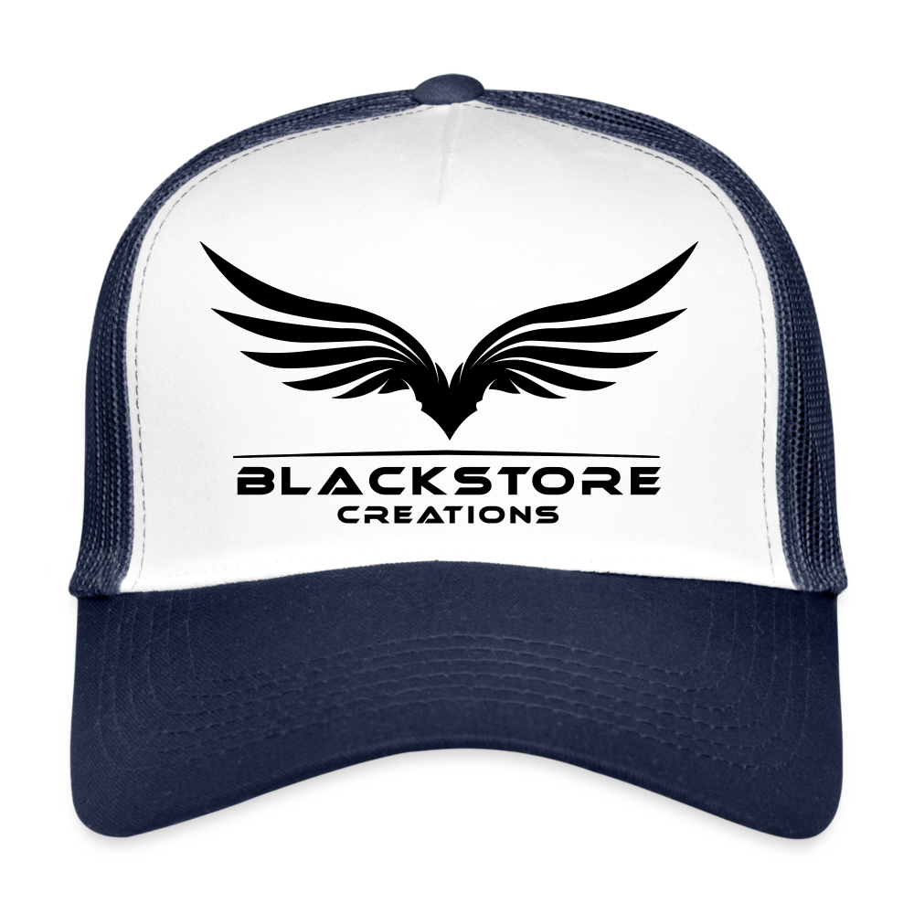 BLACKSTORE CREATIONS Trucker Cap - Weiß/Navy