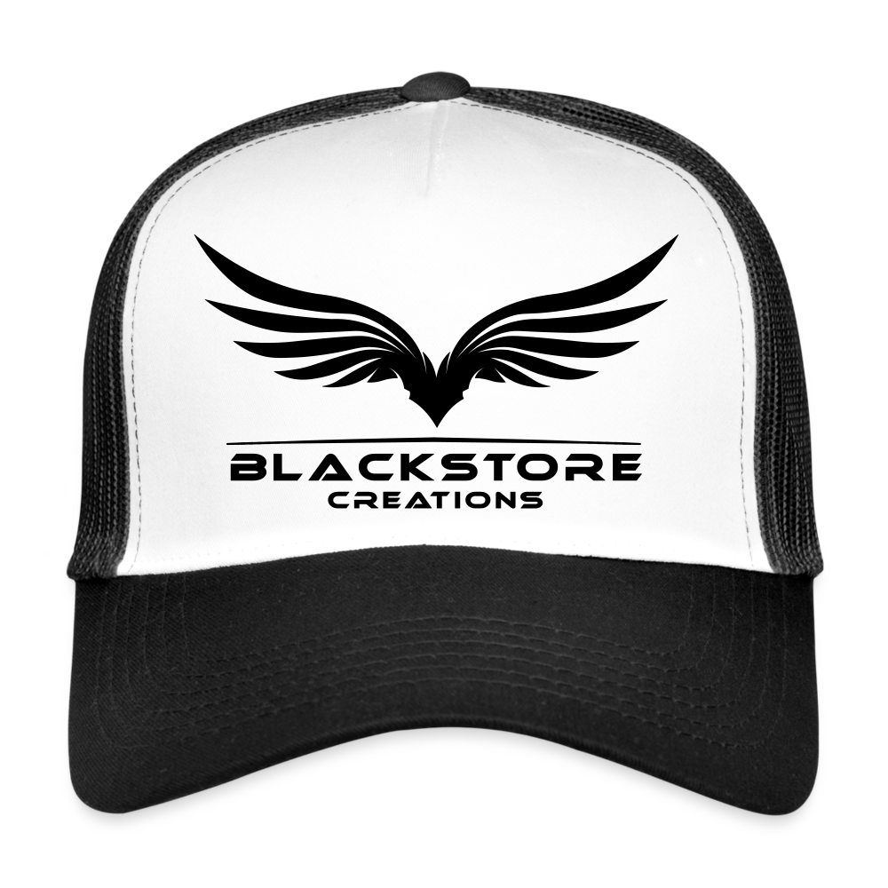BLACKSTORE CREATIONS Trucker Cap - Weiß/Schwarz