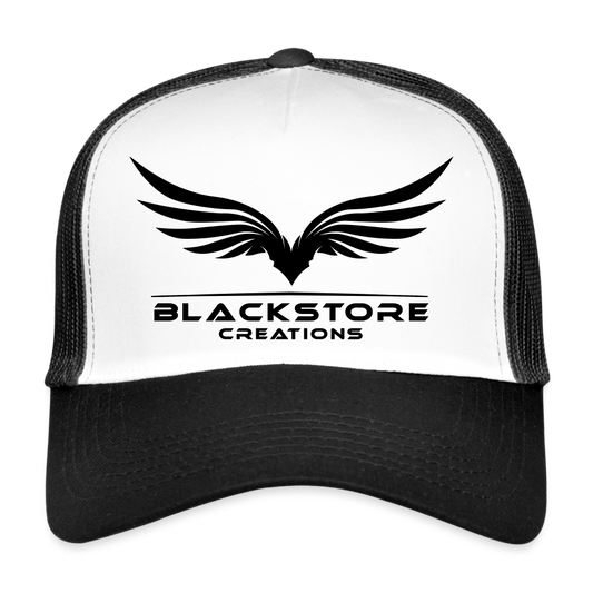 BLACKSTORE CREATIONS Trucker Cap - Weiß/Schwarz